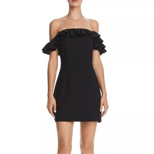NWT French Connection Womens Ruffled Off-The-Shoulder Cocktail Dress